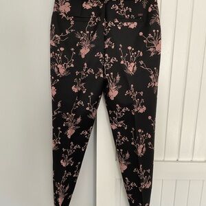 Scotch & Soda Black and Pink Floral Detail Pants